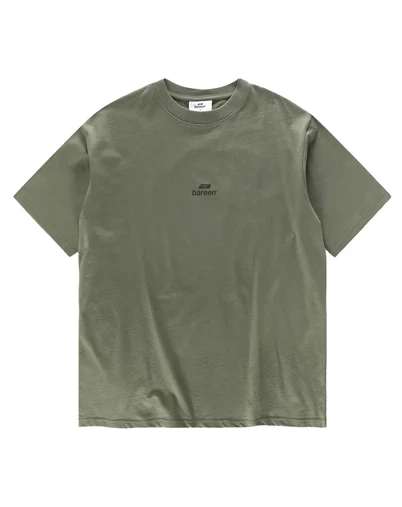 Bareen - Logo Box Fit T-shirt - Olive Green